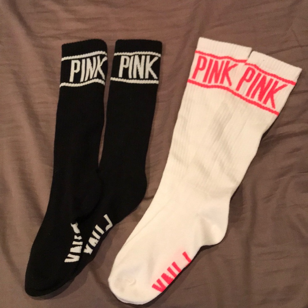 VS Pink Tube Socks